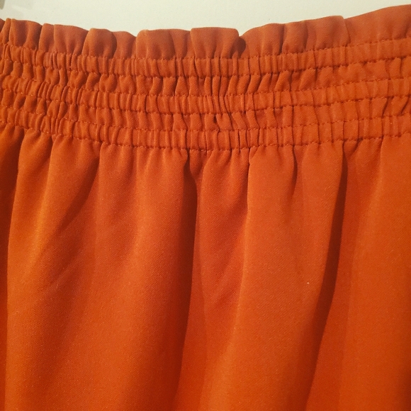 High Waisted Orange Skirt - Picture 2 of 4